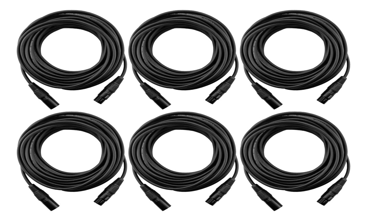Cable XLR de 10 metros (6 piezas)