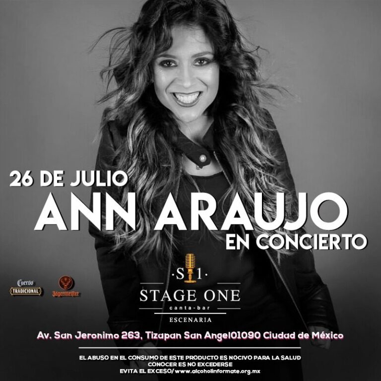 Cartel Ann Araujo en concierto en Stage One, Ciudad de México